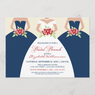 Invitación El brunch nupcial de la novia y de las damas de