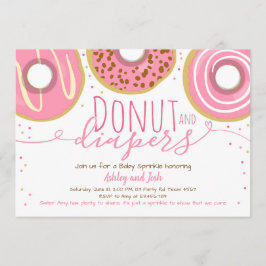 Invitación El buñuelo y los pañales asperjan la ducha Baby