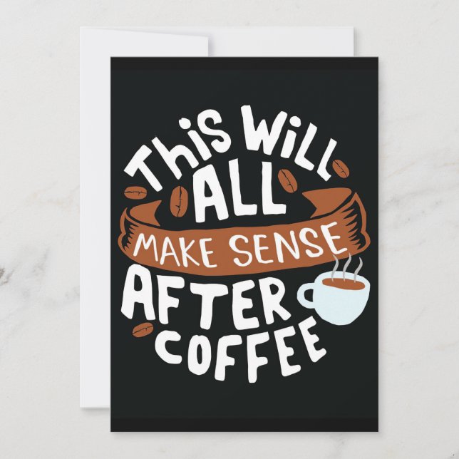 Invitación El Café Amante Tiene Sentido Con El Café (Anverso)