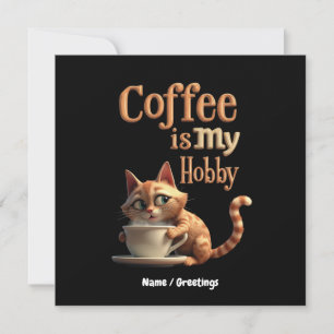 Invitación El Café Es Mi Pasatiempo Una Mezcla de Pasión y Ca