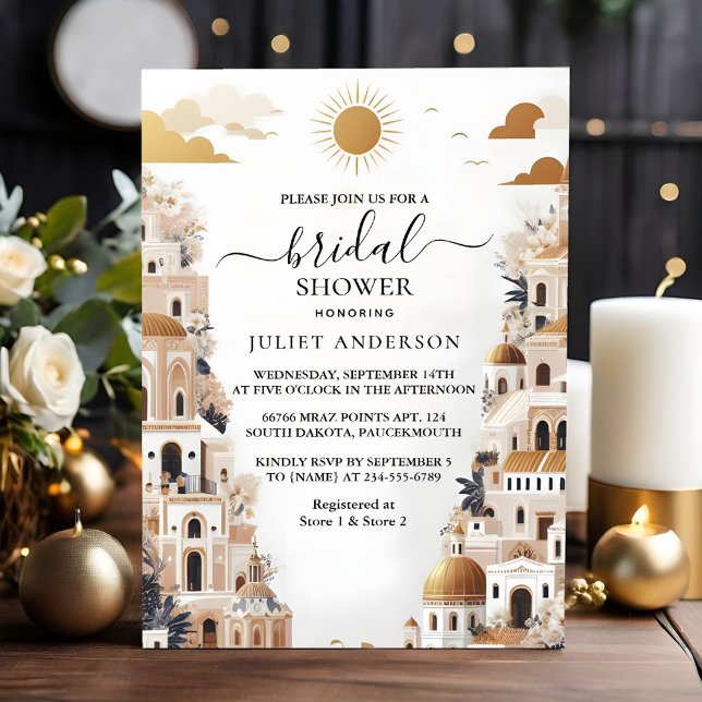 Invitación El café italiano Sorrento Casual Bridal Shower (Subido por el creador)