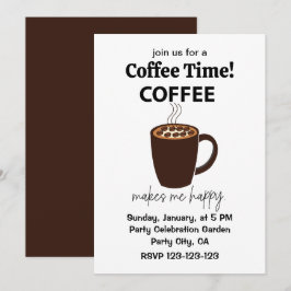 Invitación El café me hace feliz
