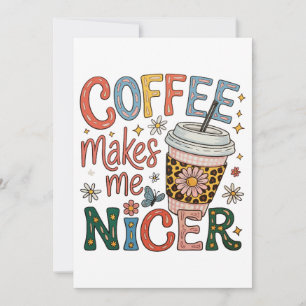 Invitación El Café Me Hace Más Amable Sassy Café Helado Diver