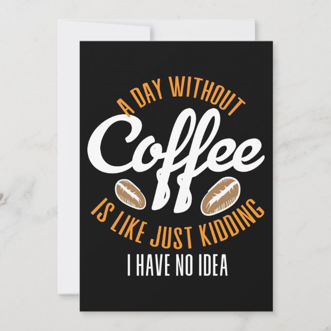 Invitación El Café Se Enamoró Un Día Sin Café Ni Idea (Anverso)