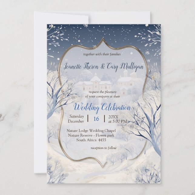 Invitación El calor del sol en el invierno (Anverso)