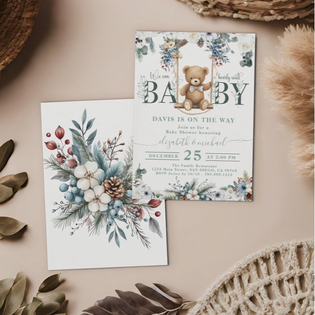 Invitación El Camino De La Baby Shower Verde Jaula Botánica (Subido por el creador)