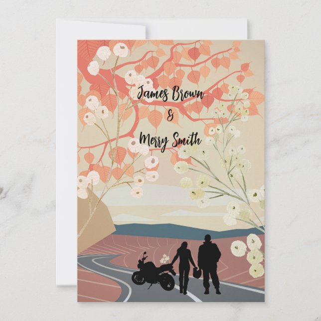 Invitación El camino hacia el amor boda (Anverso)