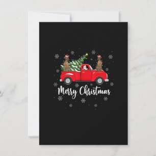 Invitación El camión de árbol de Navidad de Santa Riding Vizs
