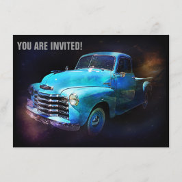 Invitación El camión retro está fuera de este mundo