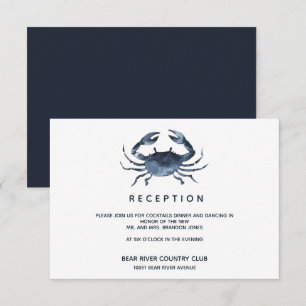 Invitación El cangrejo azul   Alojamiento de la recepción de 