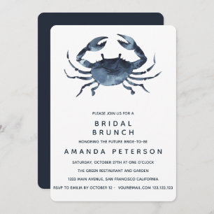Invitación El cangrejo azul Boda Bridal Brunch