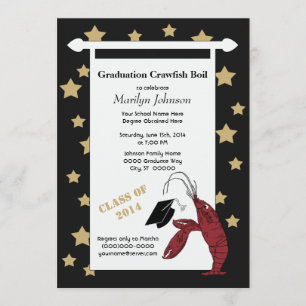 Invitación El cangrejo/la langosta negros del oro protagoniza