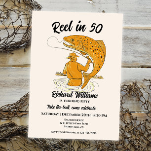 Invitación El carrete en 50 pescadores Vintage