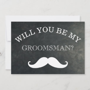 Invitación El Cartón Negro Servirá Para Ser Mi Groomsman