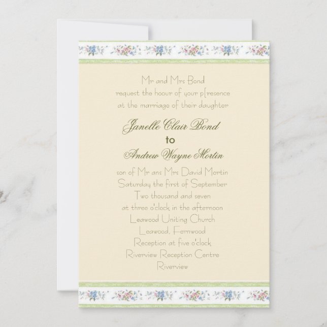 Invitación El casarse (Anverso)