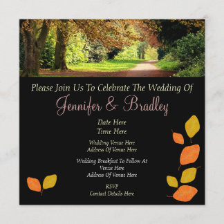 Invitación El casarse de las hojas de otoño