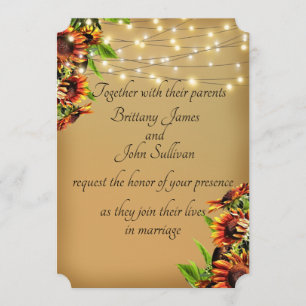 Invitación El casarse de los girasoles del país