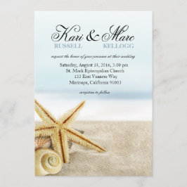 Invitación El casarse de los Seashells de las estrellas de