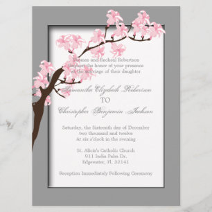 Invitación El casarse elegante de los flores del vintage