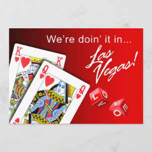 Invitación El casarse - hacerlo en el rojo de Las Vegas