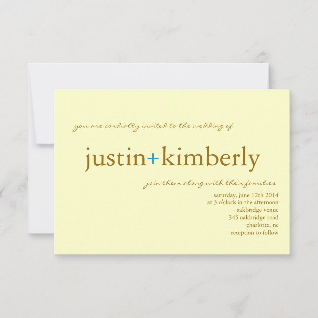 Invitación El casarse invita al | A+ ivyelbr de |small (Anverso)