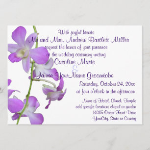 Invitación El casarse púrpura de las orquídeas