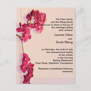 Invitación El casarse rojo romántico elegante de las