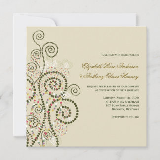 Invitación El casarse verde con clase elegante de los