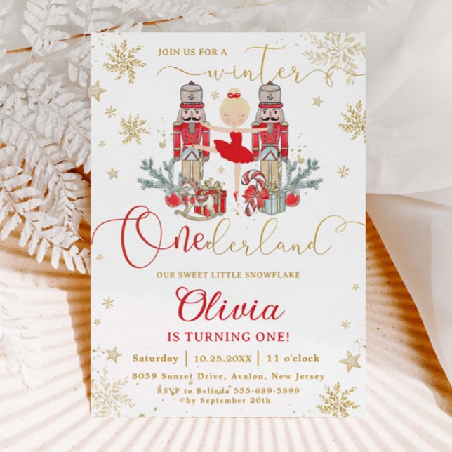 Invitación El Cascanueces Invierno Onederland 1er Cumpleaños  (Subido por el creador)