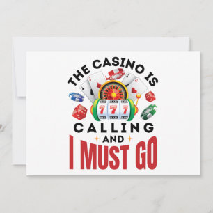 Invitación El Casino está llamando y debo irme Fiesta diverti