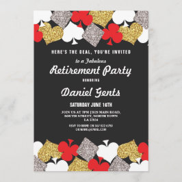 Invitación El casino Royale de Las Vegas del fiesta de retiro