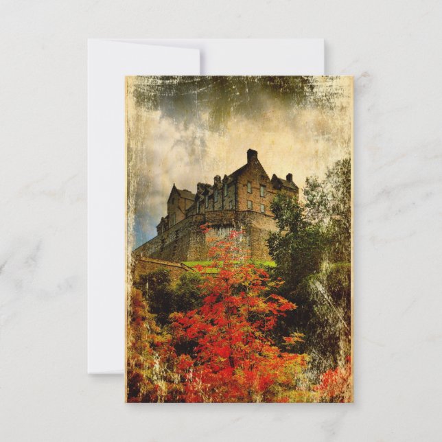 Invitación El castillo de Edimburgo invita (pequeño) (Anverso)