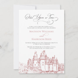 Invitación  El Castillo De Una Vez, El Boda De Cuentos De Had