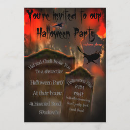 Invitación El cementerio de las lápidas, el buitre de las ave