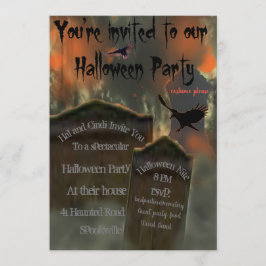 Invitación El cementerio de las lápidas, el buitre de las ave