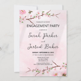 Invitación El cerezo japonés sakura florece en el compromiso