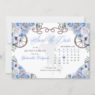Invitación El Charro Azul Occidental Quinceañera Salva La Fec