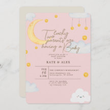 El Chica de St Patrick en Baby Shower rosa