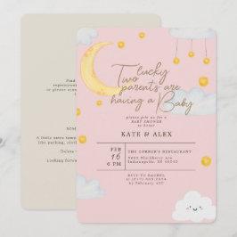 Invitación El Chica de St Patrick en Baby Shower rosa