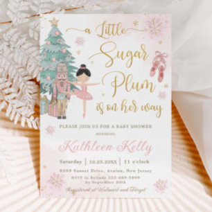 Invitación El Chica de Wonderland Nutcracker Winter Baby Show