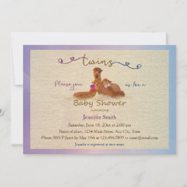 Invitación El chica lindo del muchacho de la alpaca hermana