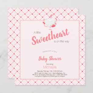 Invitación El Chica rosado Baby Shower SCariño está en camino