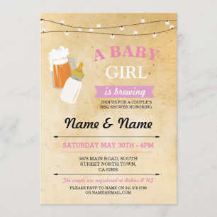 Invitación El chica rústico de Baby Shower que elabora