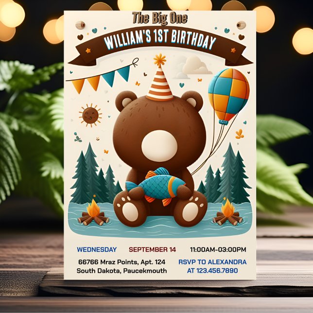 Invitación El chico de los peces divertidos marrones se aburr (Subido por el creador)