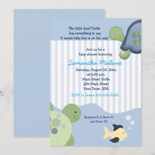 Invitación El chico del arrecife de la tortuga invita a Baby 