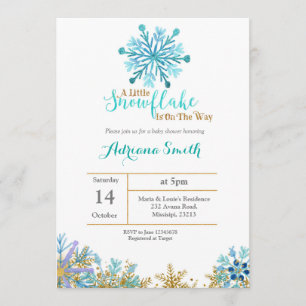 Invitación El chico del tema del copo de invierno Baby Shower