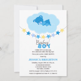 Invitación El chico durmiente Teddy Bear en la nube Baby Show