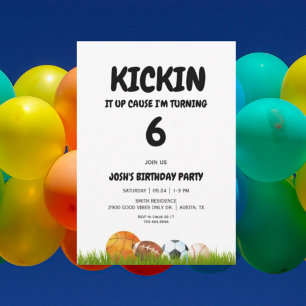 Invitación El chico lo está matando en la fiesta de cumpleaño
