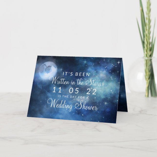 Invitación El cielo lunar estrellas de luna llena ducha de ma (Anverso)