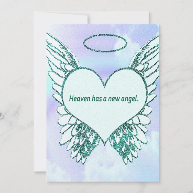 Invitación El cielo tiene un nuevo ángel (Reverso)